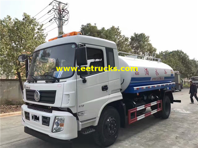 8500L 4x2 Dongfeng Water Tanker Trucks