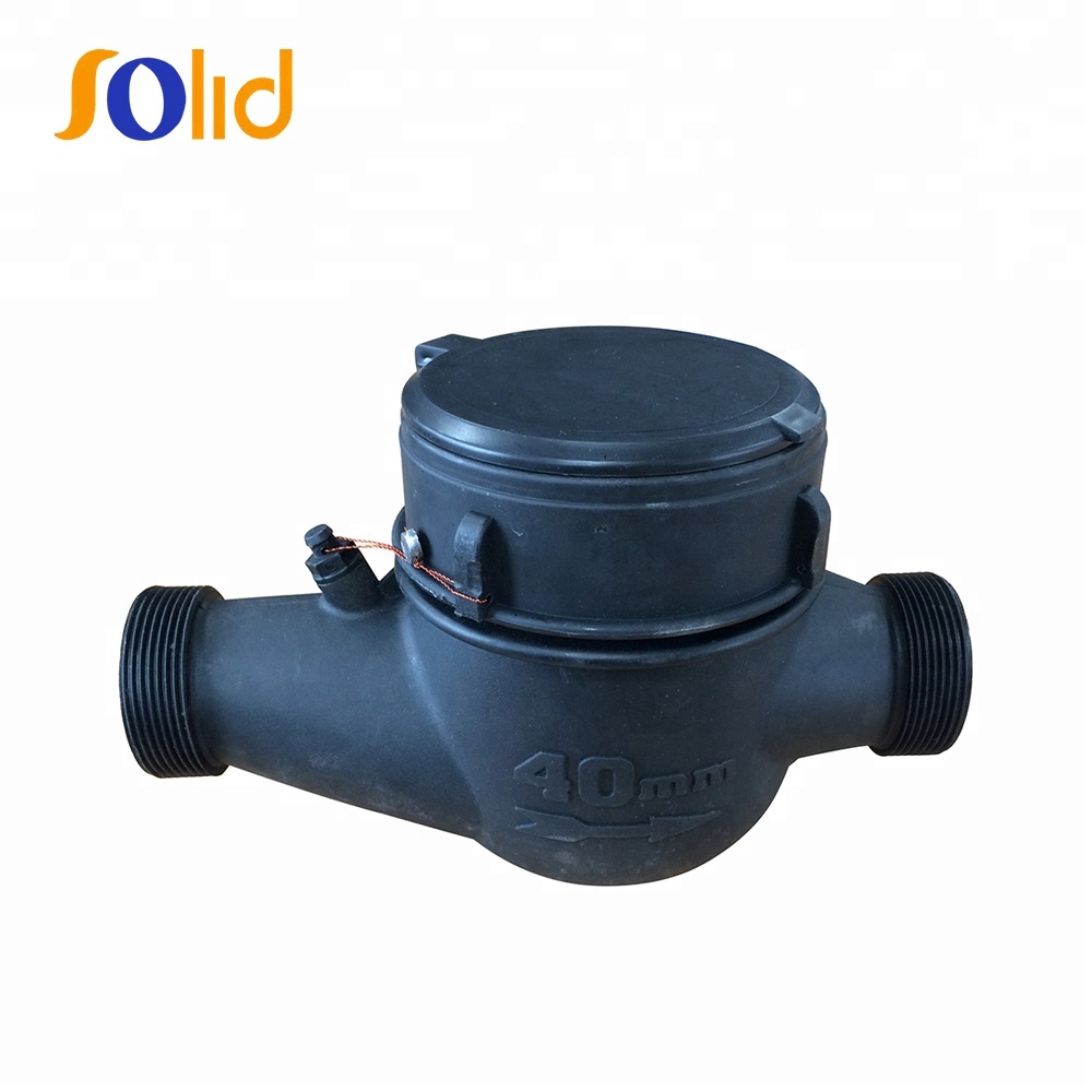 ISO4064 Classs B Standard DN40 Plastic Nylon Body Multi Jet Wet Dial Type Water Flow Meter