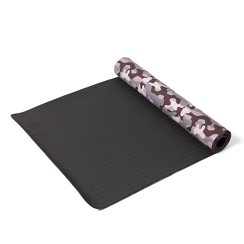 multi color anti fatigue private label laminated double layer exercise tpe camouflage yoga mat