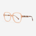 Bevelling Square Acetate Unisex Optical Frames