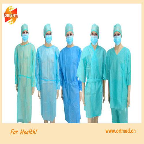 green blue Disposable sterile surgical Isolation gown