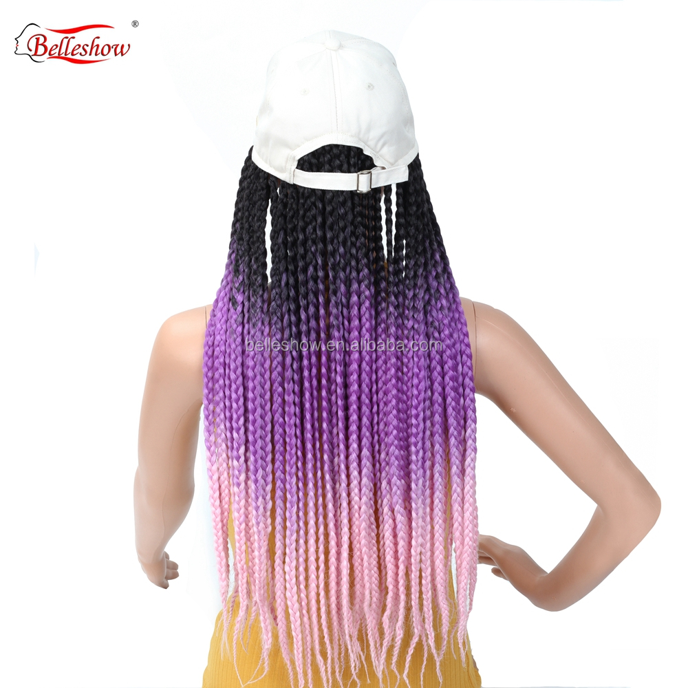 Hot sell Synthetic Ombre Braiding Hair crochet twists ombre jumbo braid black basketball hat   3x box braids hair