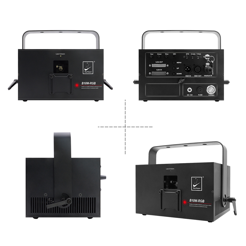 10W RGB Full Color Animation Laser projector professional stage lighting