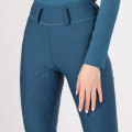 Blue Green Women Silicone Pocket Equestrian Breeches