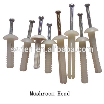 mushroom head nylon hammer anchor