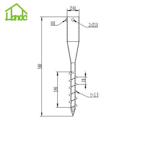 Ground earth screw pole anchor for construction signs