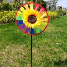 Sunflower Windmill Whirligig Wind Spinner Home Yard Garden Decor Kids Child Toy L4MC