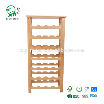 Home durable Wood Wine Rack Display Shelf