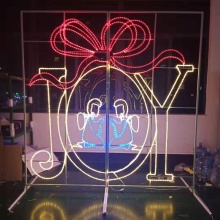 JOY Christmas Rope Light Silhouette