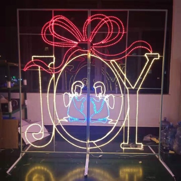 JOY Christmas Rope Light Silhouette