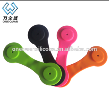 Eco- Friendly Custom Silicone clip magnet memo clip holder metal paper clip