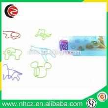 Shape paper clips in plastic push box