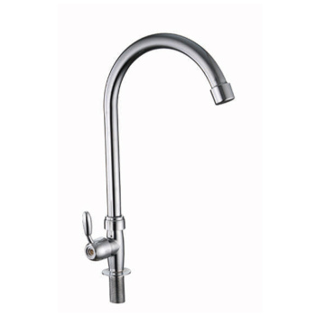 Goose Neck Single Handle Head Rotating Kitchen Faucet