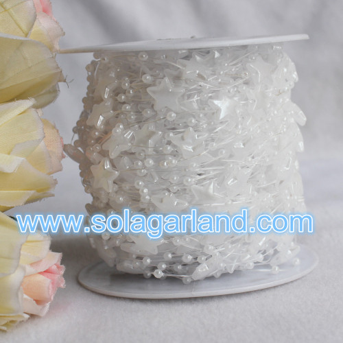 42M/Roll 3+12MM Star Pearl Bead Garland