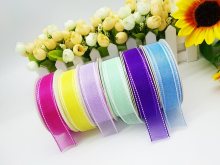 Stitched Sparkle Organza Ribbon for Flowers/Handbags/Bows/Christmas/Wedding