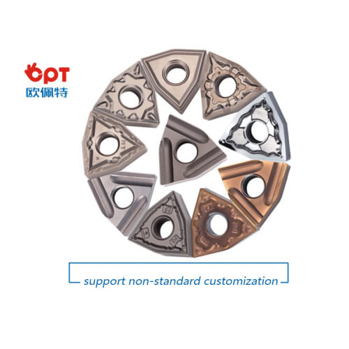 Cemented carbide corner radius turning inserts