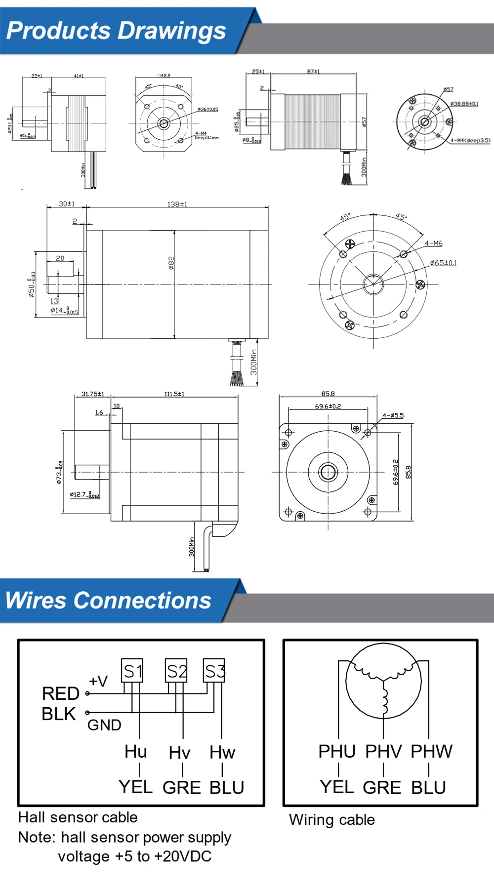 39mm 0.9deg NEMA 8, 11, 14, 16, 17, 23, 34, 43 Electric Hybrid Stepping Motor for Sewing Machine