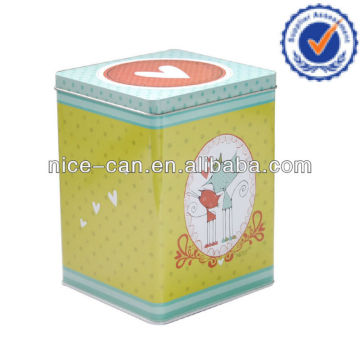 big rectangular hinged lid tin box