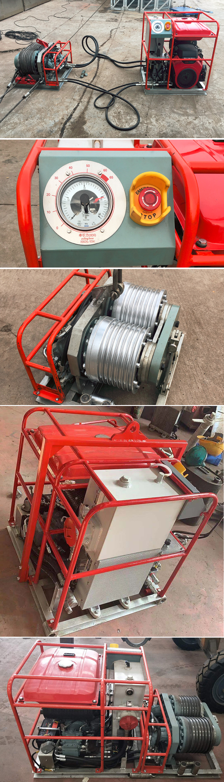 Hydraulic Cable Puller Winch Double Drum Capstan Cable Pulling Winch