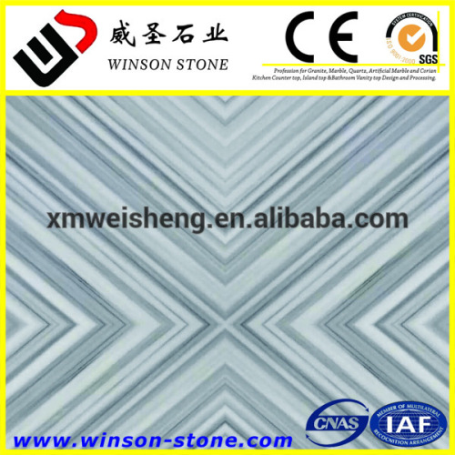 hot sale chinese grey wood straight and diagonal green veins star sand white marble stone for wall cladding flooring tile stair