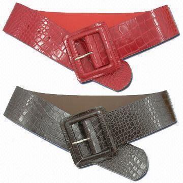 Ladies' PU Belts with Covered Buckle