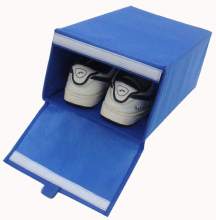 Fabric Wrapped Paper Shoe Box Paper Gift Box for Shoes Cardboard Shoe Box with Soft Fabric Lining (HSZS007)