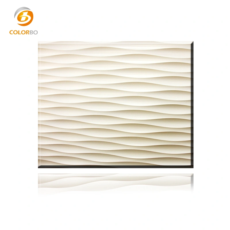 Interior MDF Acoustic Textured 3D PVC Wall Panel for Decoration