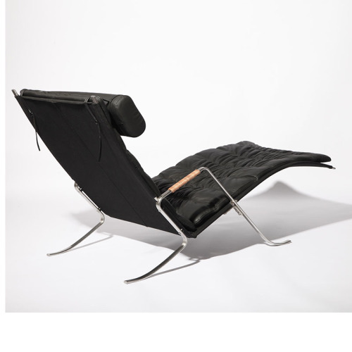 Modern mid-century leather fk87 grasshopper lounge chair