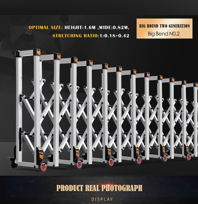 Aluminium Fence Manual Retractable Accordion Barrier