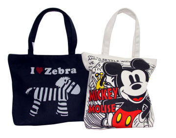 Organic Plain Cotton Bags Full Zipper