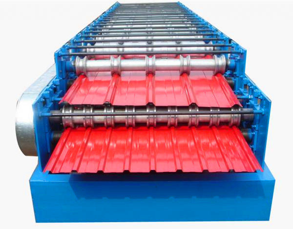 double layer roofing sheet glazed tile roll forming making machine