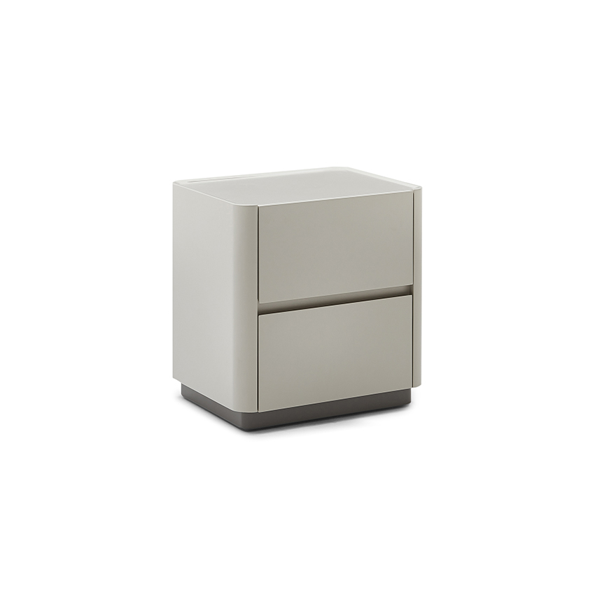 Solid Color Lacquer Bedside Table