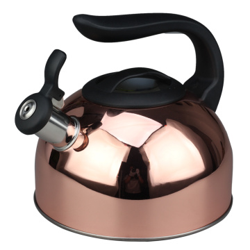 Metallic Copper Painting Whistling Kettle