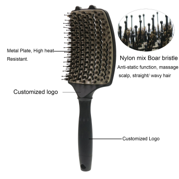 curved vented hair brush Wet Untangled Curved and Vent Brush Nylon Blend Factory