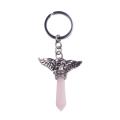 Горячий драгоценный шестигранник Prism Phoenix сплав Lapis Lazuli Stone Pendant Key Chain