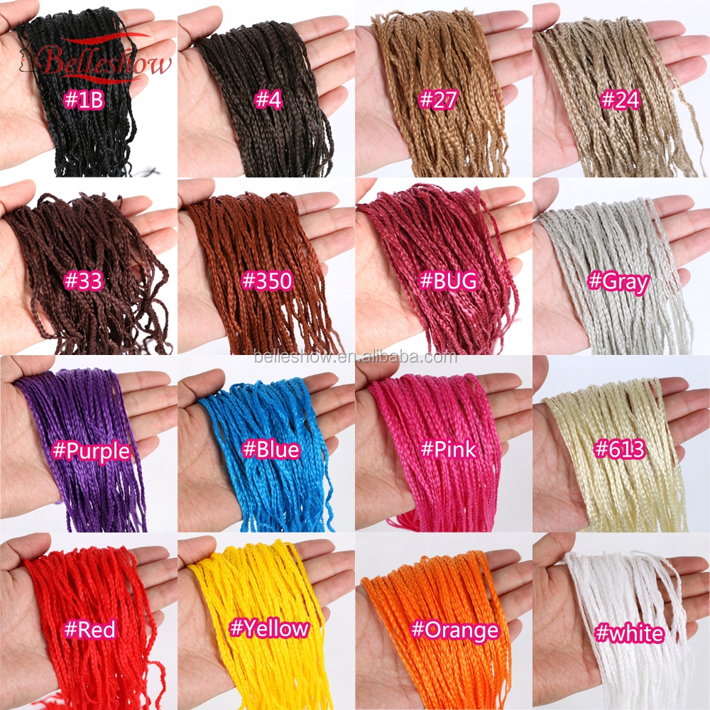 Hot sell Purple Blonde colored Long Colorful 28 inch Zizi Box Braids Hair Crochet Box Hair Extension Synthetic 3x box Braid