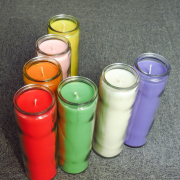 paraffin wax cup glass candle