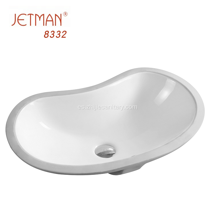 Lavabo comercial de cerámica del fregadero del cuarto de baño del fregadero de la porcelana