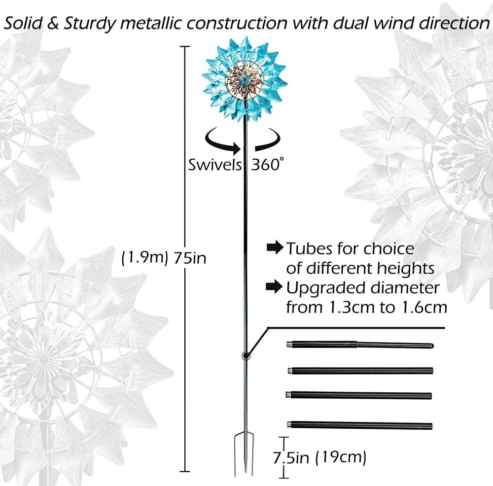 Multi Color Saisonal Solar Wind Spinner