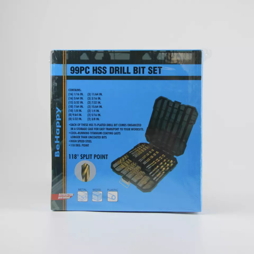 Venta en caliente 99pcs Tist de torcer TIT TRIMPET Juego de broca de 118 grados HSS Taladro para metal, madera y plástico