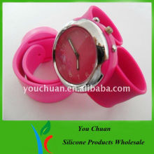 Eco-friendly Slap Wristwatch, Silicone Wrist Watches With Colorful Dial For Christmas Gift