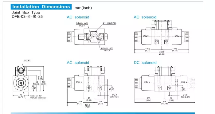 Taiwan DOFLUID DFB series reversing valve DFA-02-3C4-DC24 DFA-03-3C4-DC24V DFA-04-3C2 DFA-04-3C4