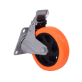 3 inch Orange Medium Duty PVC Caster Wheel