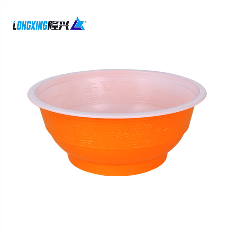 double color PP plastic disposable food bowl takeaway food bowl