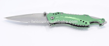 Green Aluminum Handle Camping Folding Clasp Knife