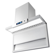 White 7-shape 900mm range hood  smart smoke extractor hood cooker chimney exhaust range hood  for kitchen