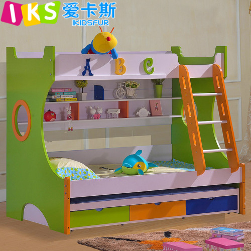 Modern design colorful kids bunk bed