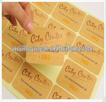 Customized adhesive round kraft paper label