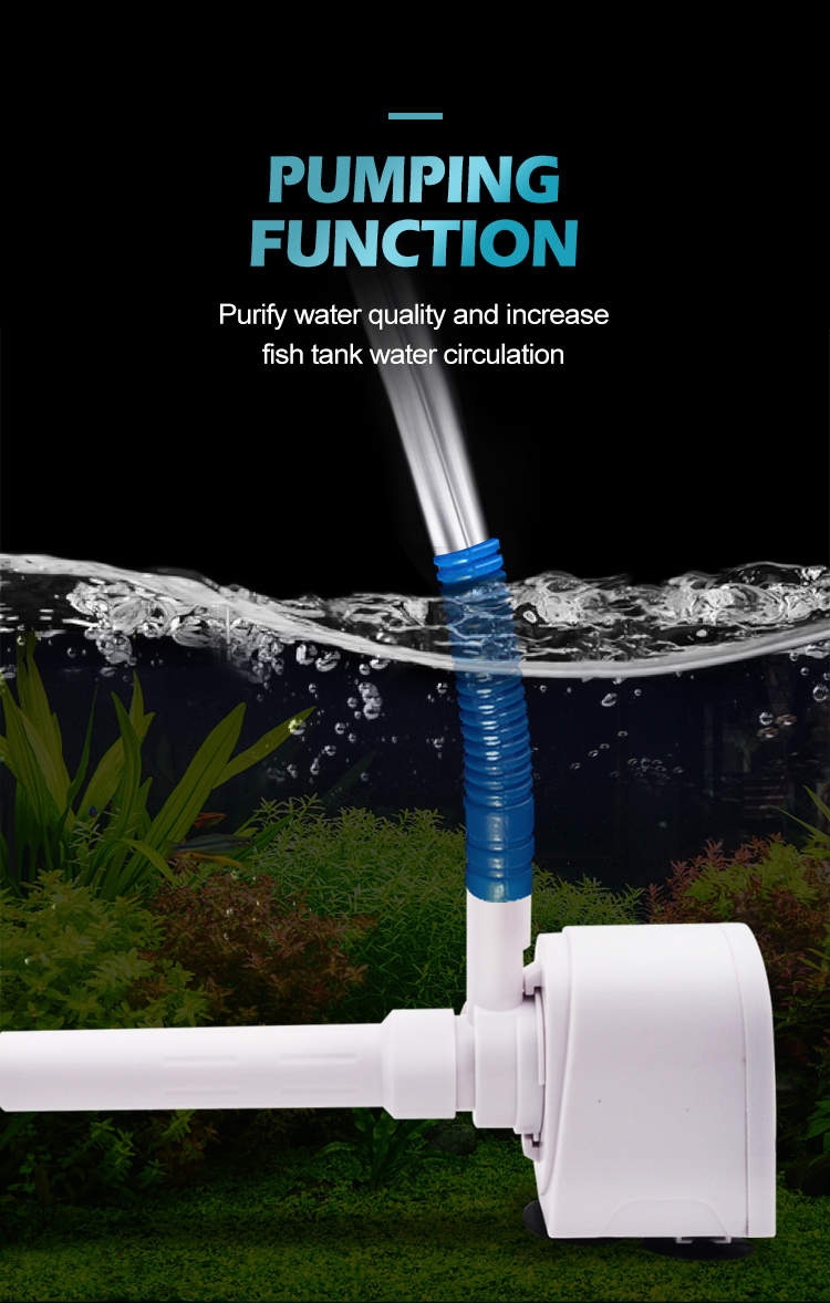 EKAN Multi-Use 3 in 1Power Head Submersible Pump for Fish Tank