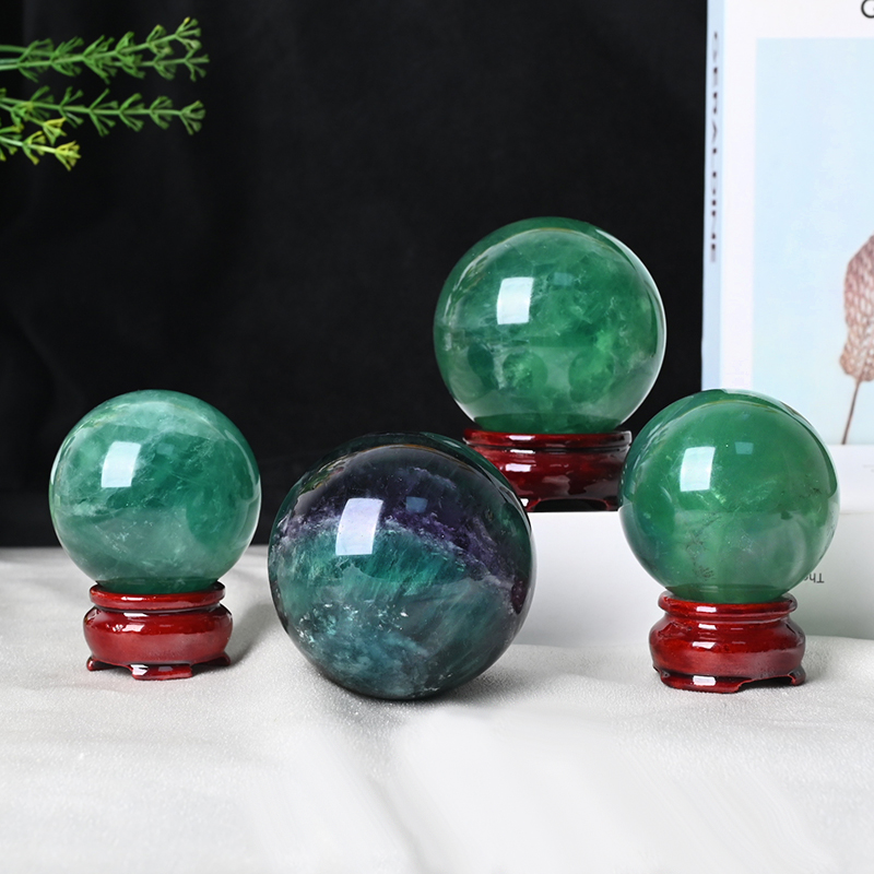 Green Fluorite Crystal Ball Sphere Green Fluorite Crystal Ball Sphere